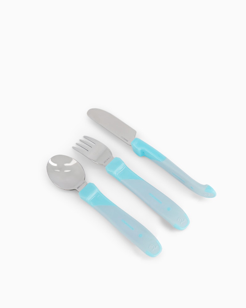 TWISTSHAKE CUBIERTOS 12M+ PASTEL AZUL