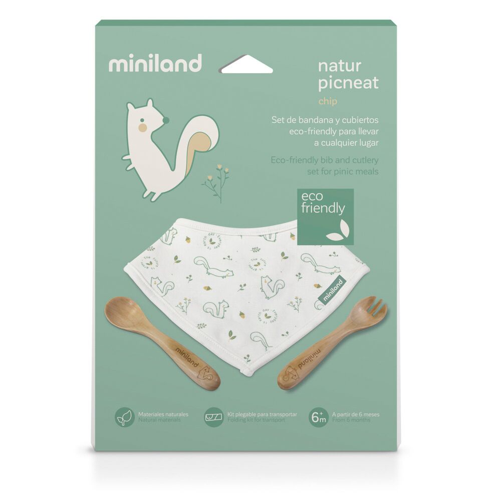 SET BANDANA+CUBIERTOS ECO NATUR PICNEAT CHIP