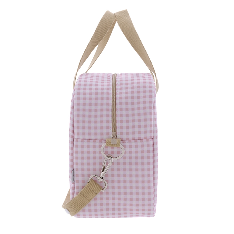 BOLSO MATERNAL PROME VICHY ROSA 18X41X31 CM