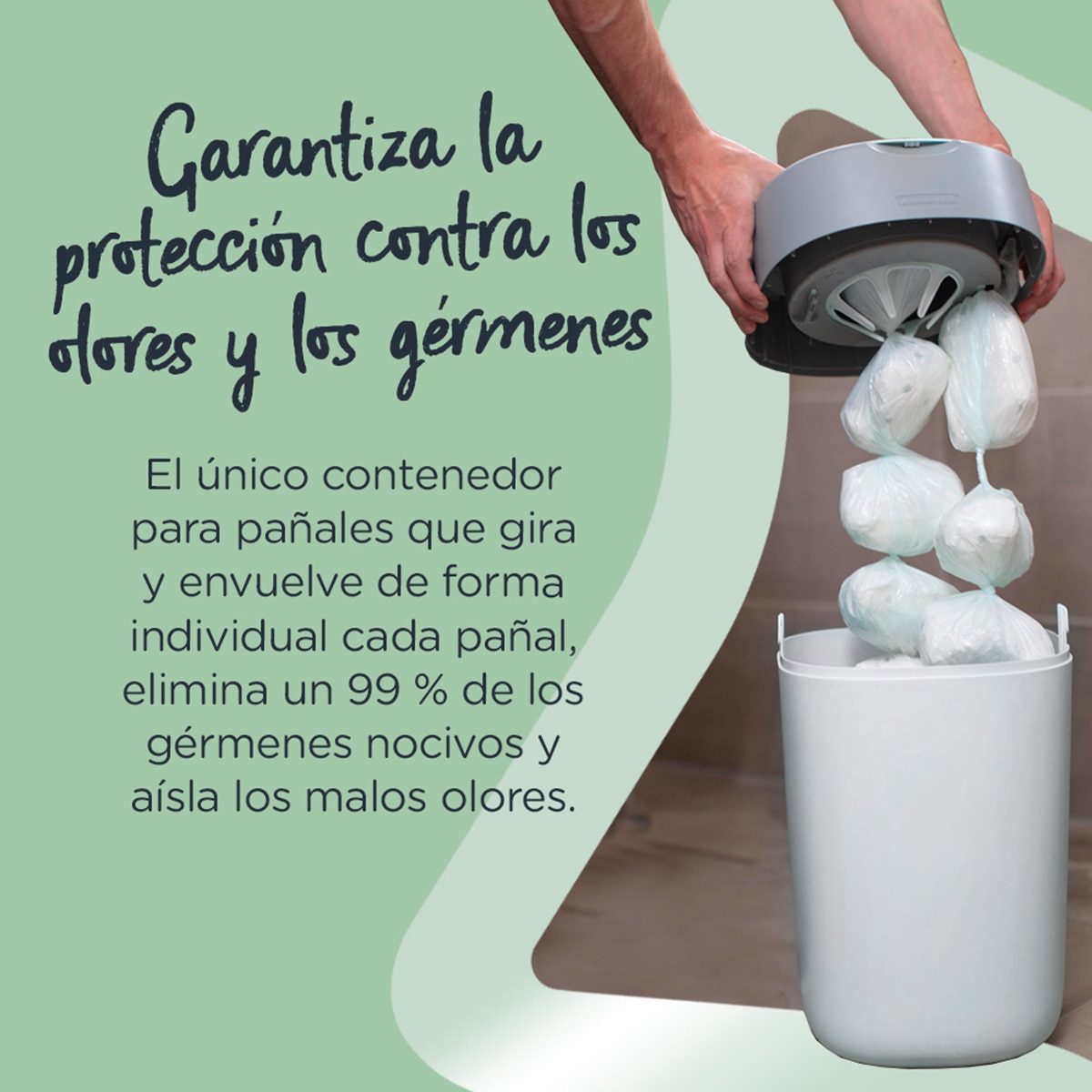 Contenedor de pañales Tommee Tippee Sangenic Twist & Click blanco