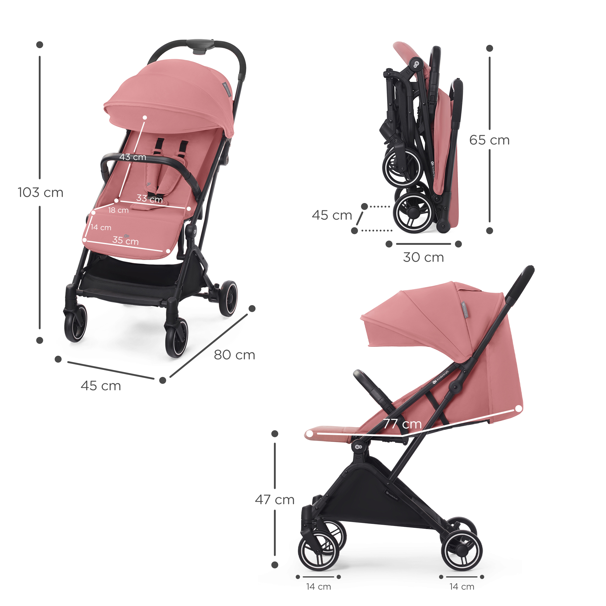 SILLA DE PASEO INDY2 DHALIA PINK