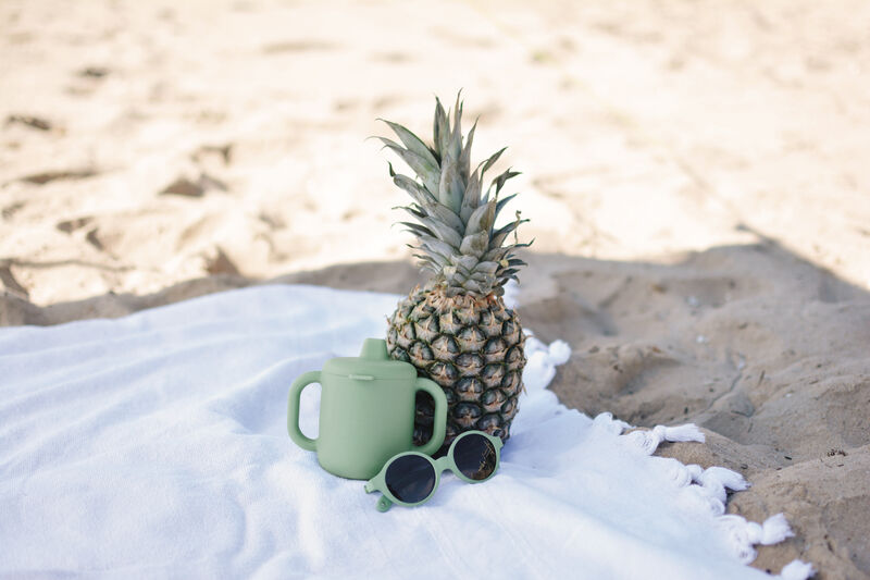 TAZA DE APRENDIZAJE SILICONA VERDE SALVIA