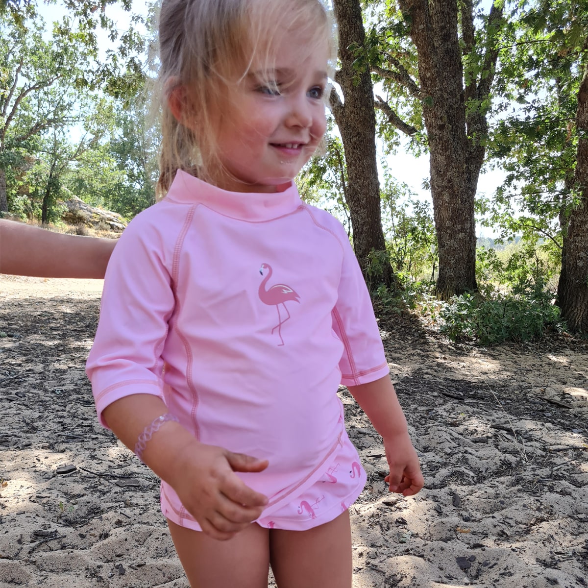 BRAGA BIKINI BTBOX UPF 50+ FLAMINGOS 4-5 AÑOS