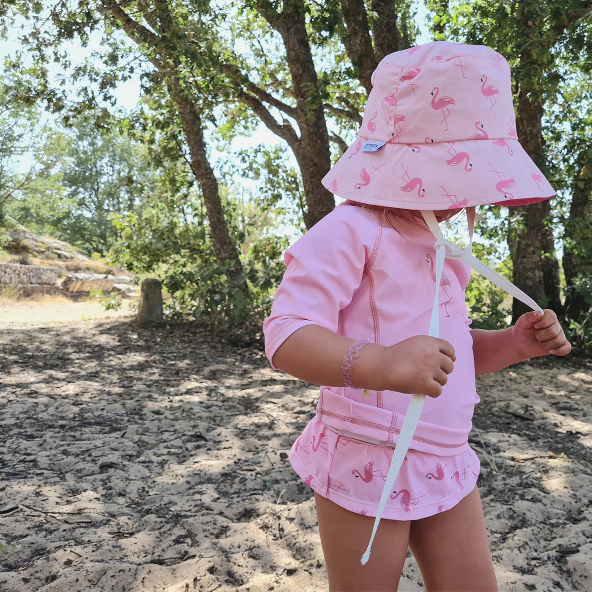 BRAGA BIKINI BTBOX UPF 50+ FLAMINGOS 6-12 MESES