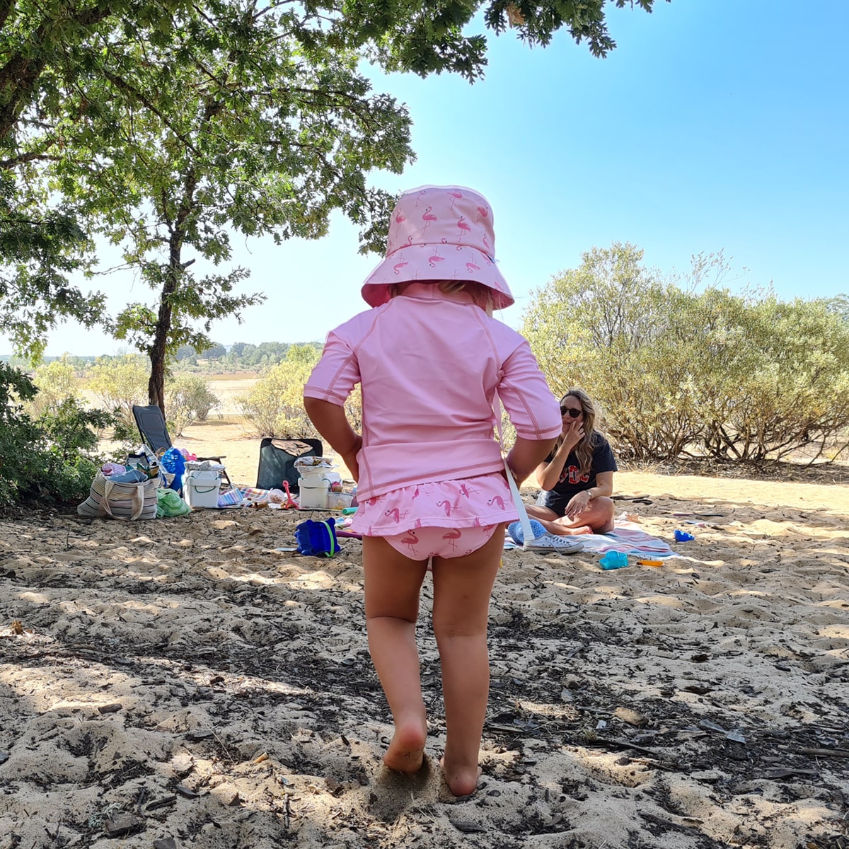 BRAGA BIKINI BTBOX UPF 50+ FLAMINGOS 6-12 MESES