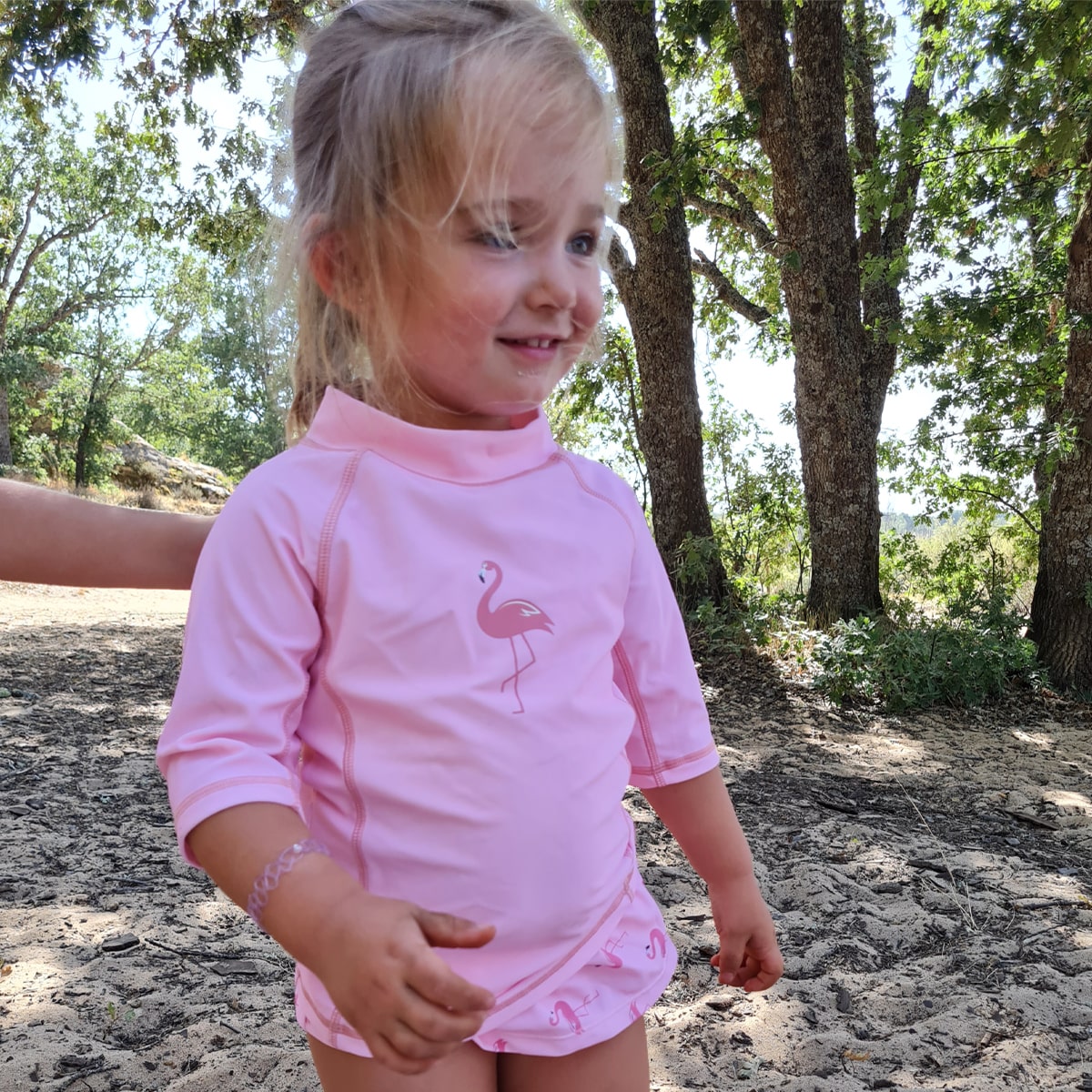 CAMISETA BTBOX UPF 50+ M/C FLAMINGOS 6-12 MESES