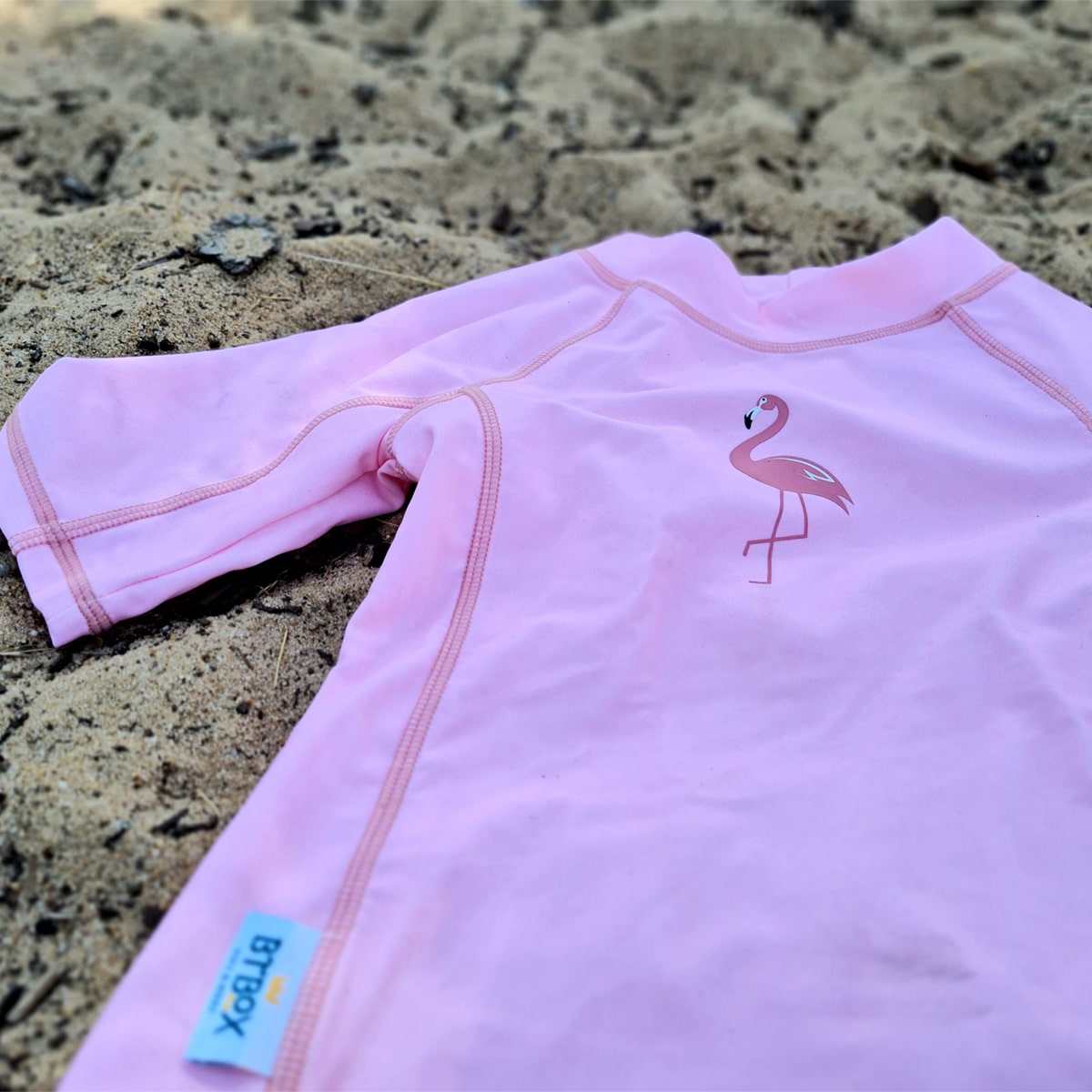CAMISETA BTBOX UPF 50+ M/C FLAMINGOS 6-12 MESES