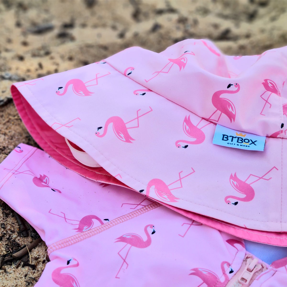 SOMBRERO BTBOX UPF 50+ FLAMINGOS 0-2 AÑOS / 45-50 CM