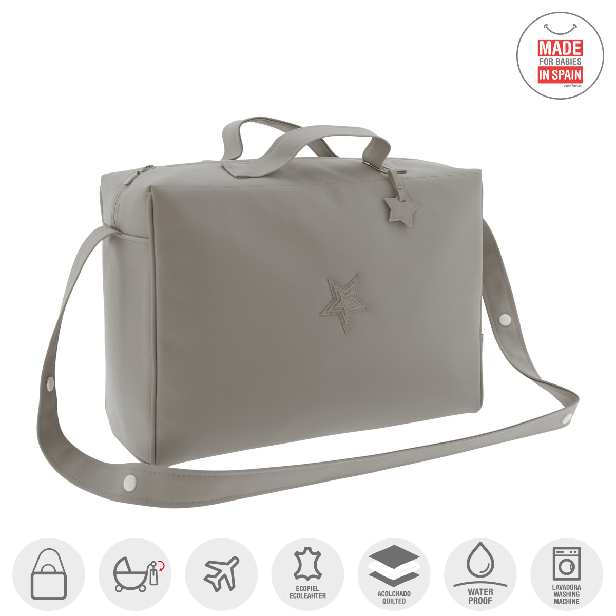 BOLSO MATERNAL TABELA MATE GRIS