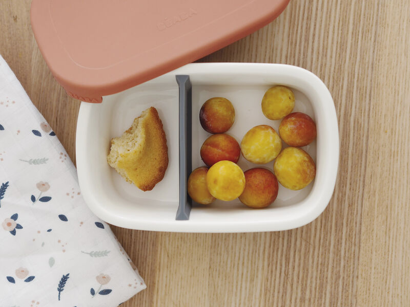 FIAMBRERA CERAMICA LUNCH BOX GRIS/TERRACOTA