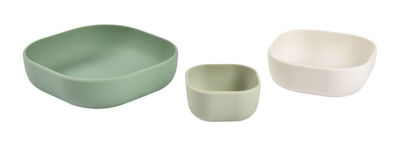 SET DE 3 BOLS DE SILICONA VERDE SALVIA/COTTON/MISTY