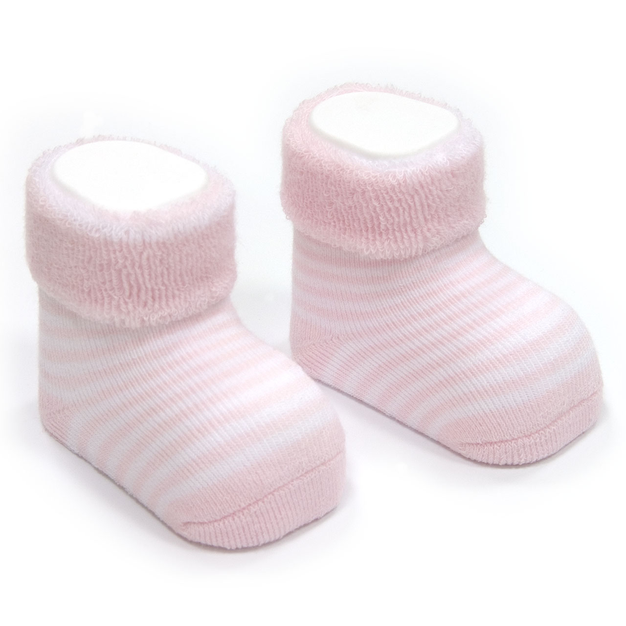 CALCETINES BEBE LISTADO ROSA T.17-18