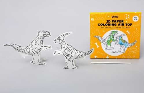 OMY JUEGO PARA INFLAR Y COLOREAR DINOS