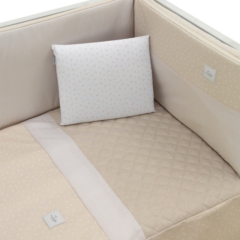 COLCHA+PROTECTOR CUNA 60 FRESCO BEIG