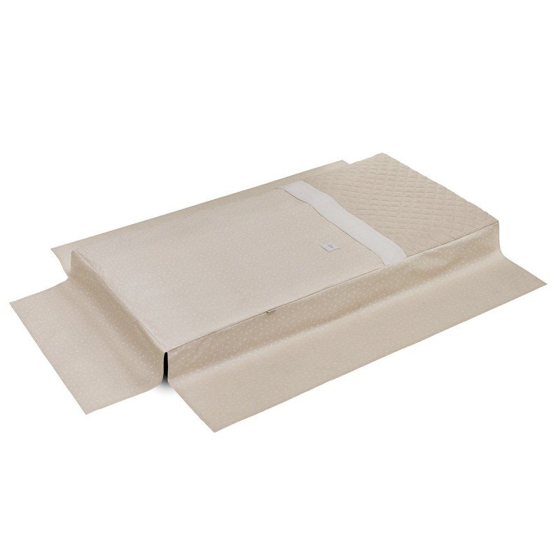 COLCHA+PROTECTOR CUNA 60 FRESCO BEIG