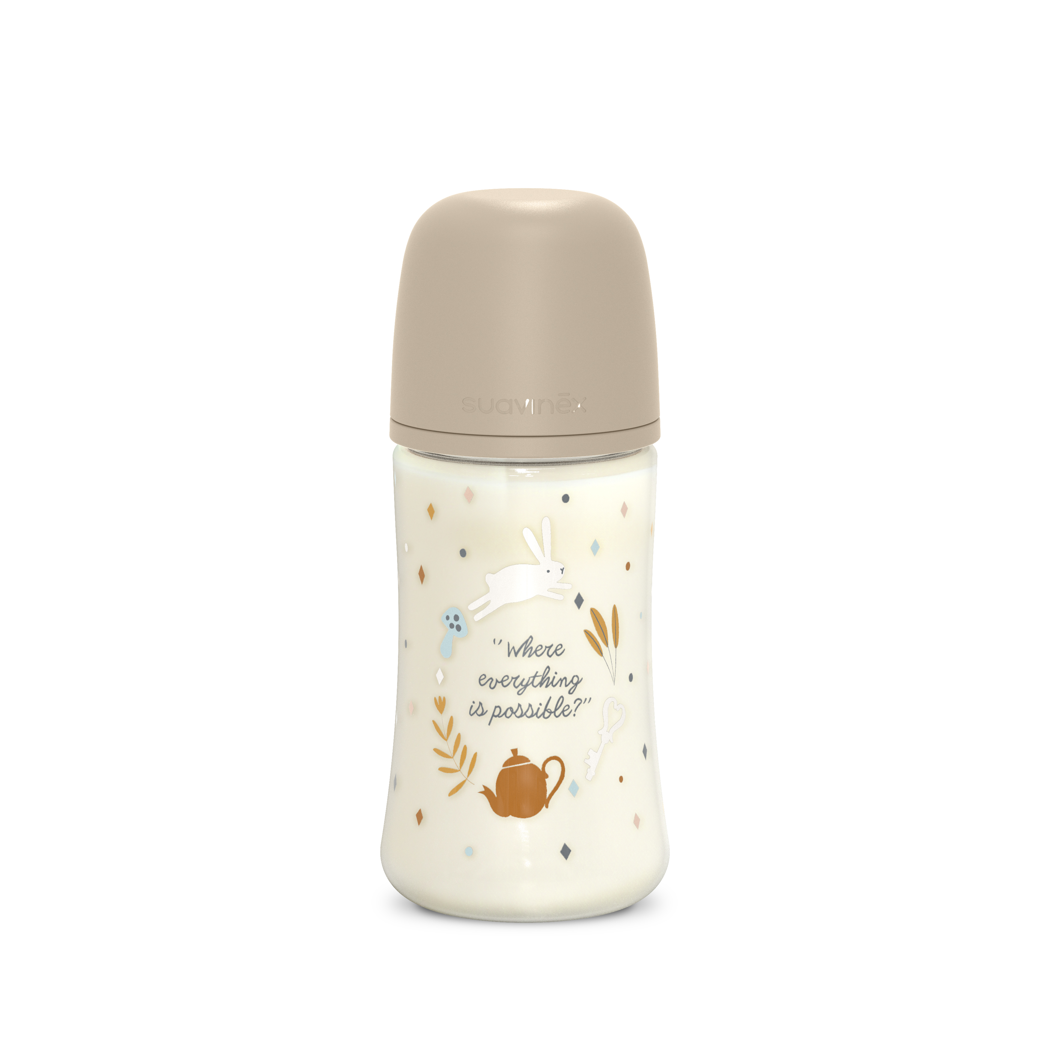 BIBERÓN Poliamida 270ML WONDERLAND LIBERTY GRIS  