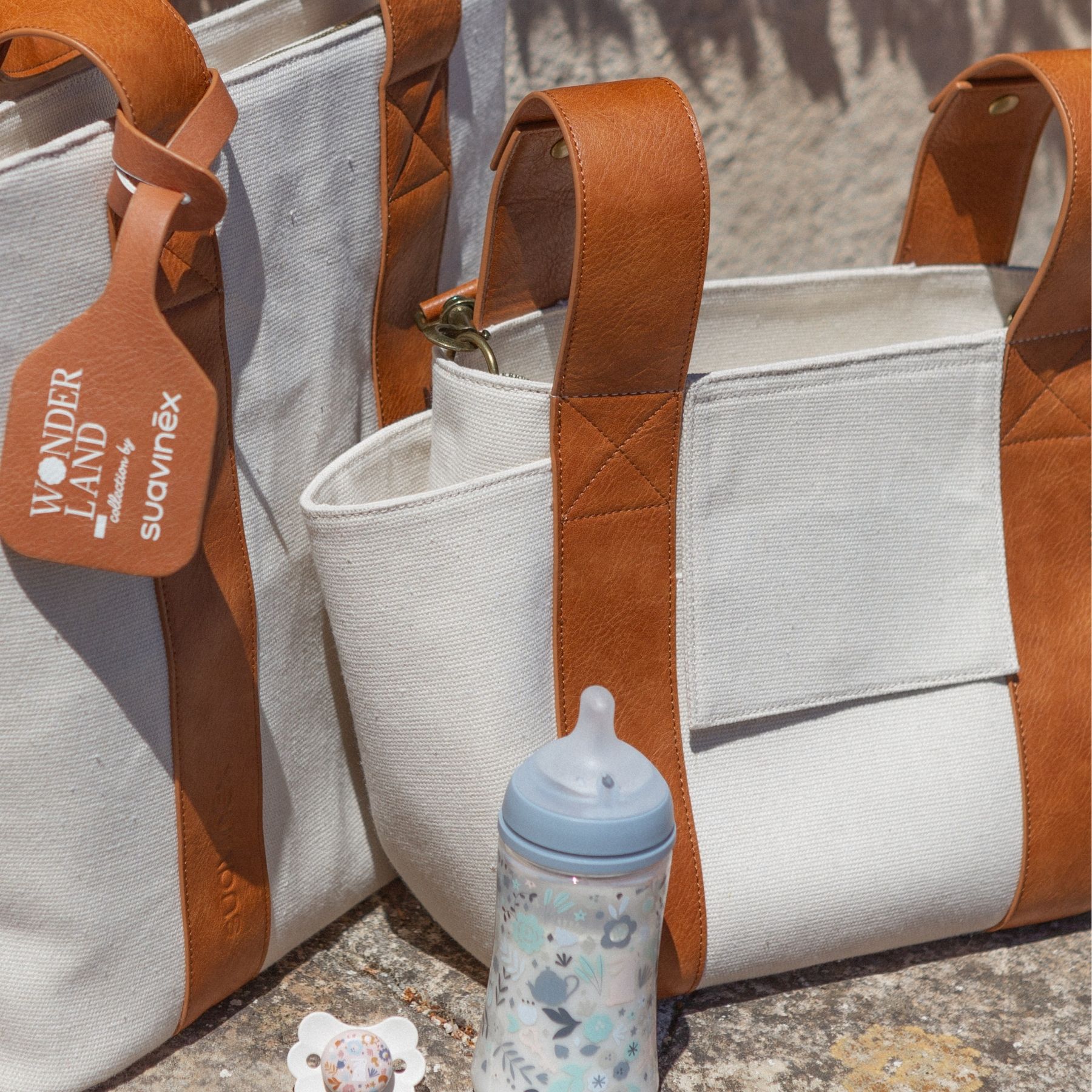 BOLSO MATERNIDAD PEQUEÑO WONDERLAND BEIGE 