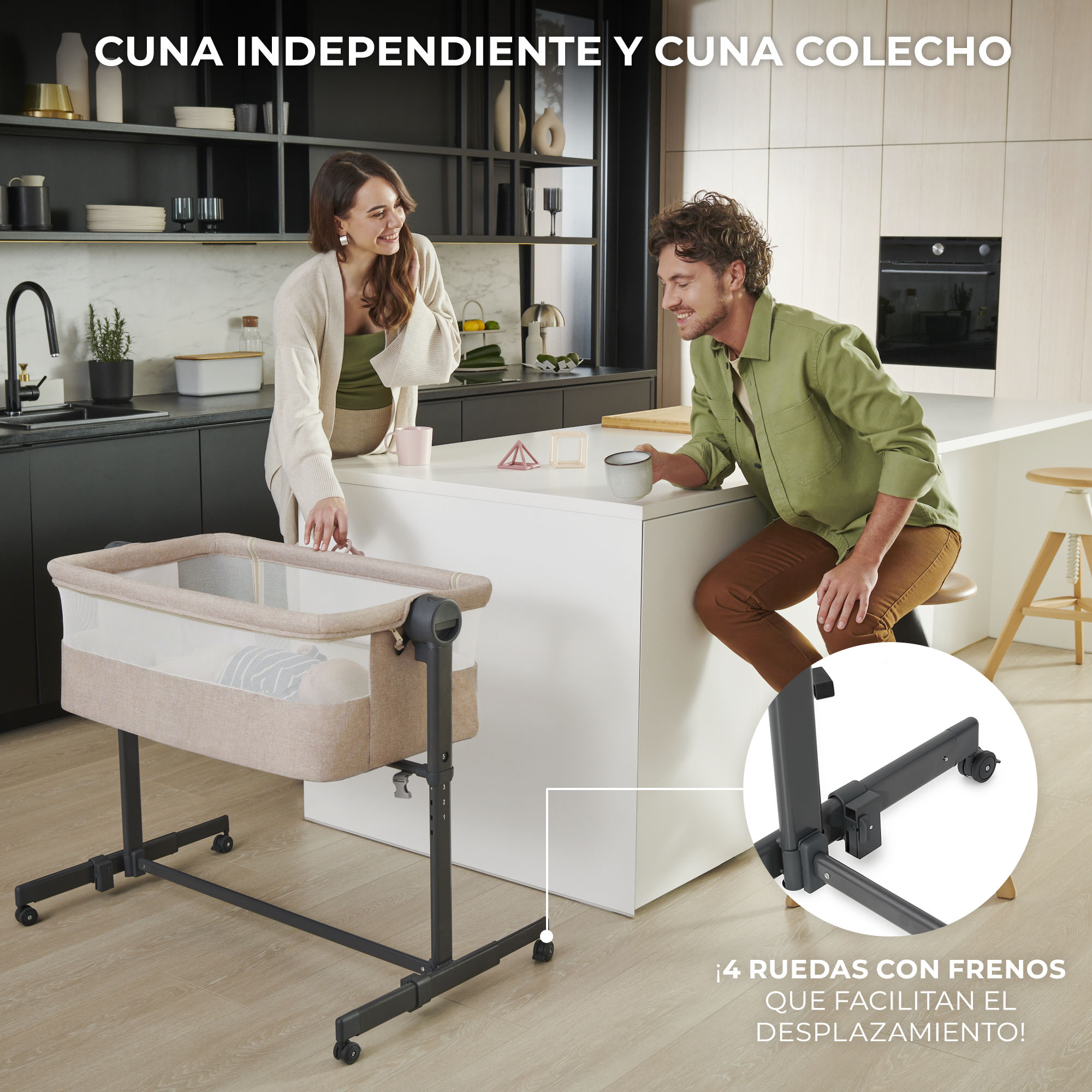 MINICUNA COLECHO NESTE UP 2 LIGHT GREY
