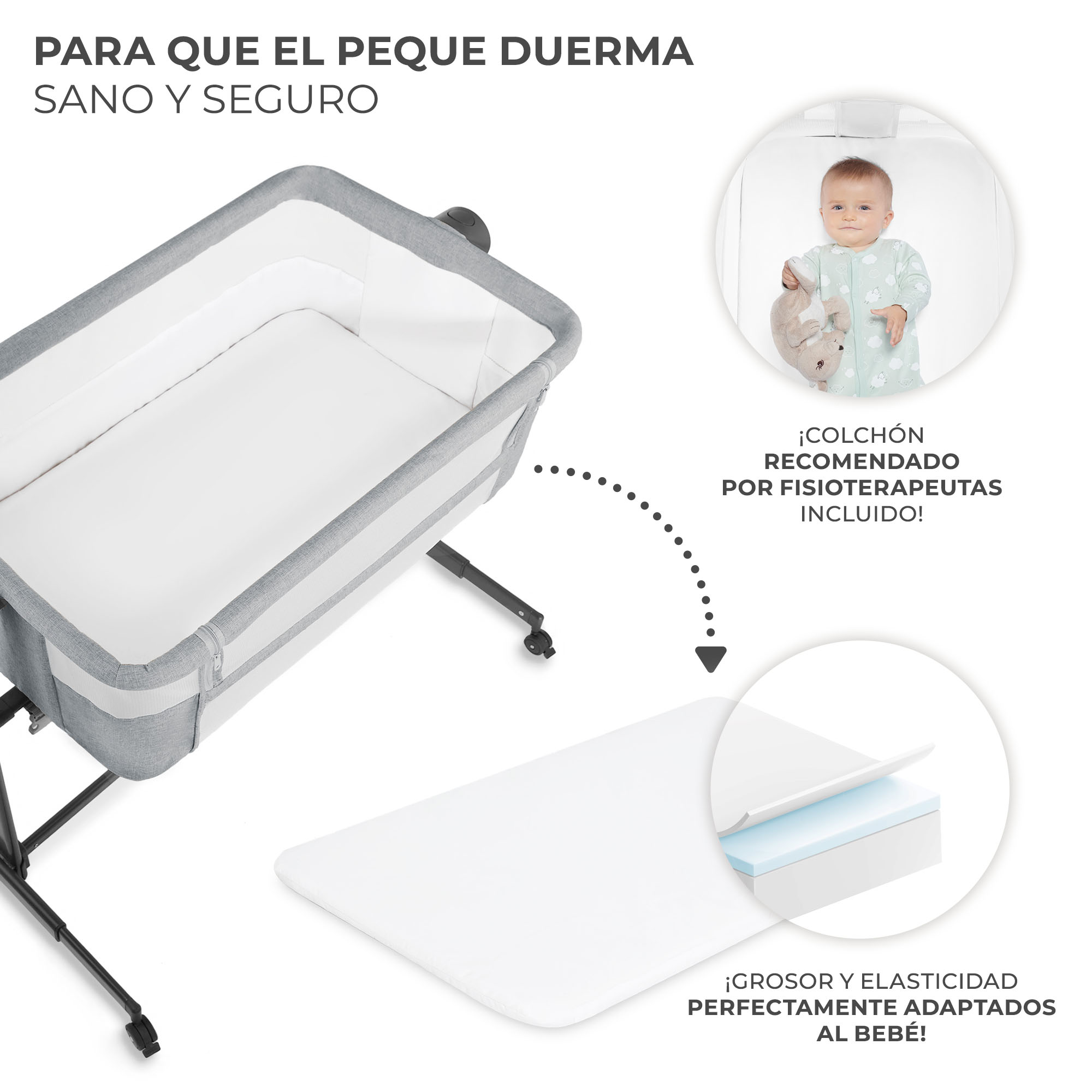 MINICUNA COLECHO NESTE UP 2 LIGHT GREY