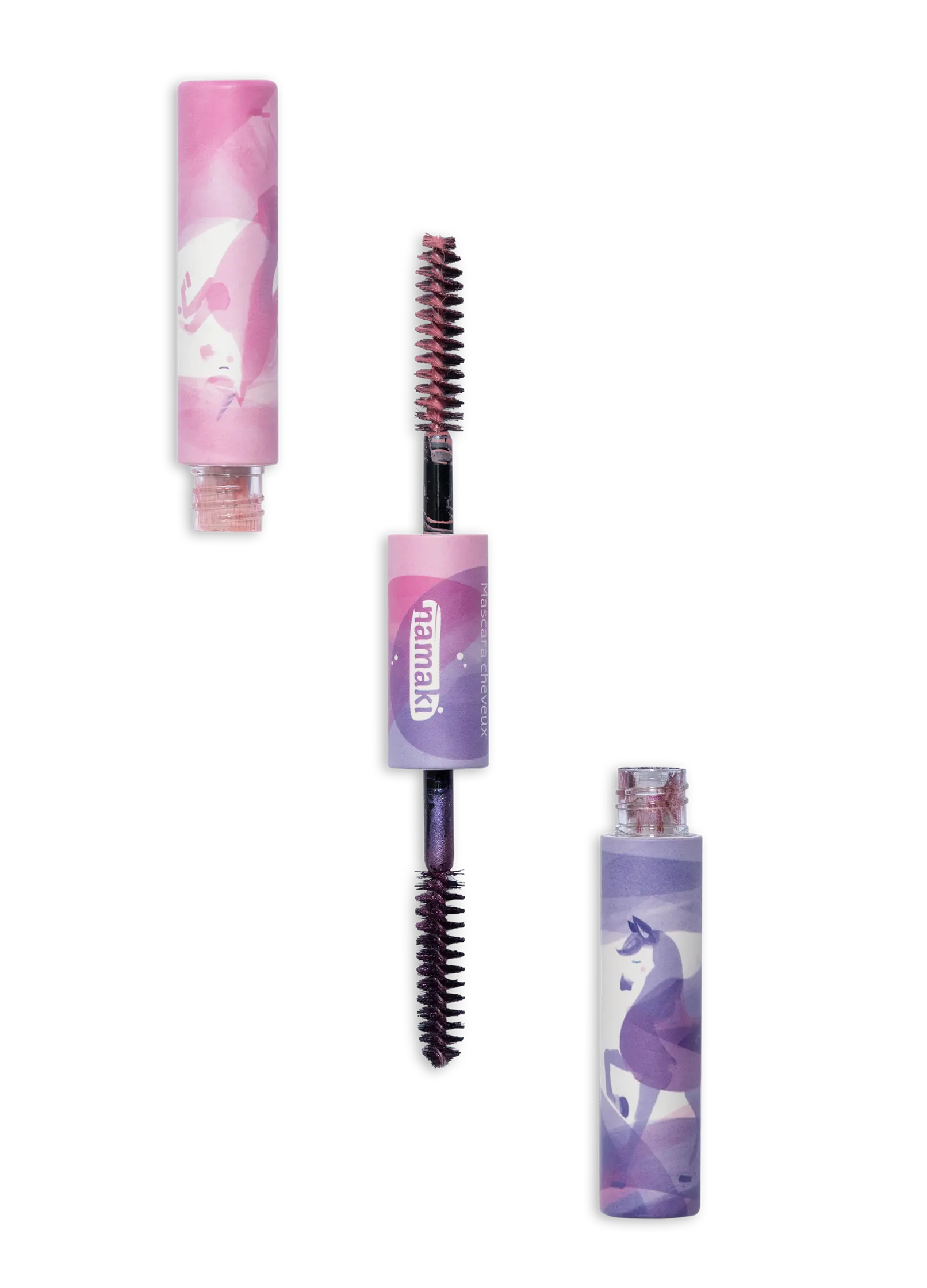 MASCARA DE PELO DOBLE - Rosa-Púrpura