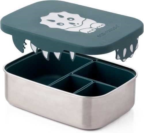 CAJA LUNCH ACERO INOX ECO RASCALS DINOS TEAL