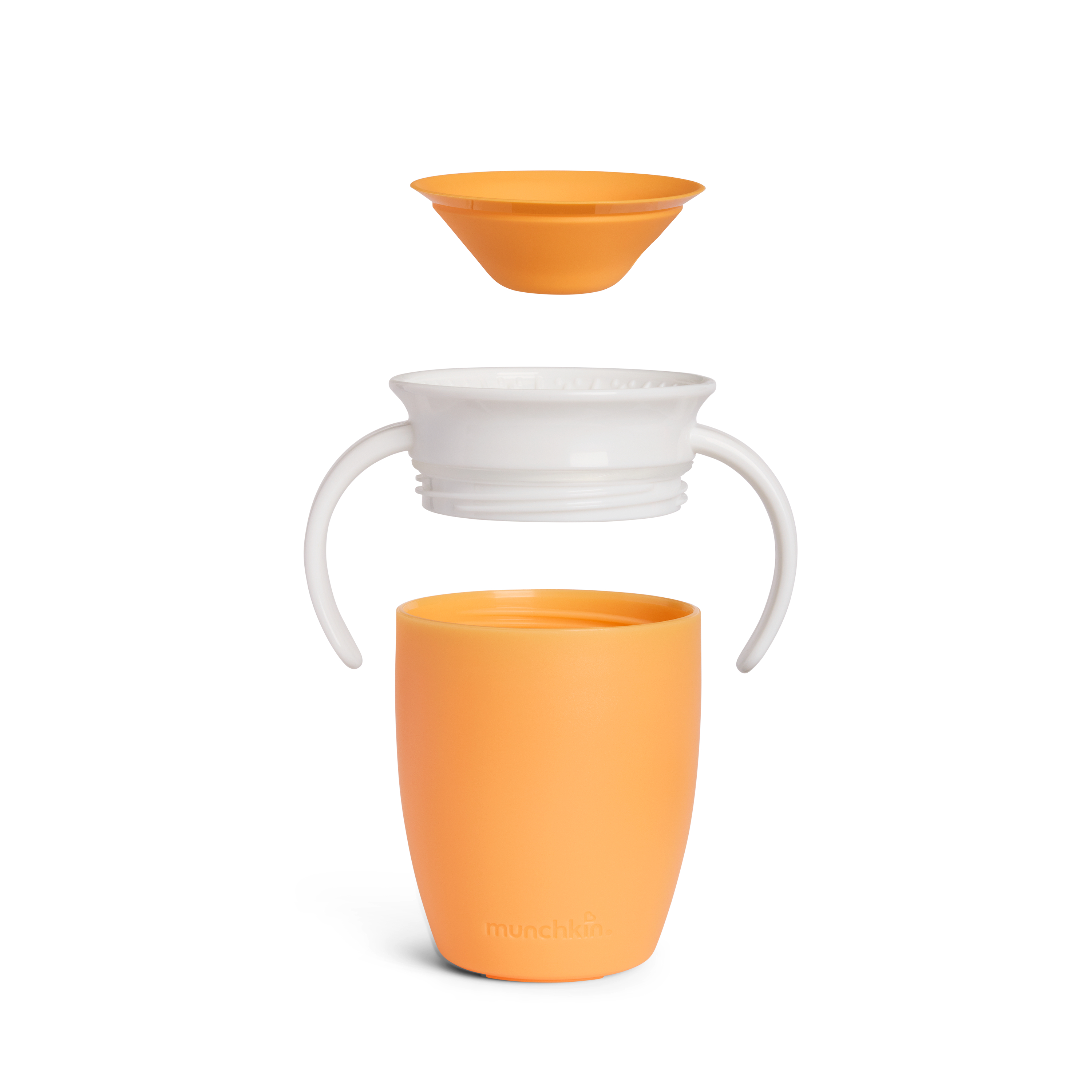 MUNCHKIN Miracle 360º - Taza antigoteo  con asas 200ml naranja