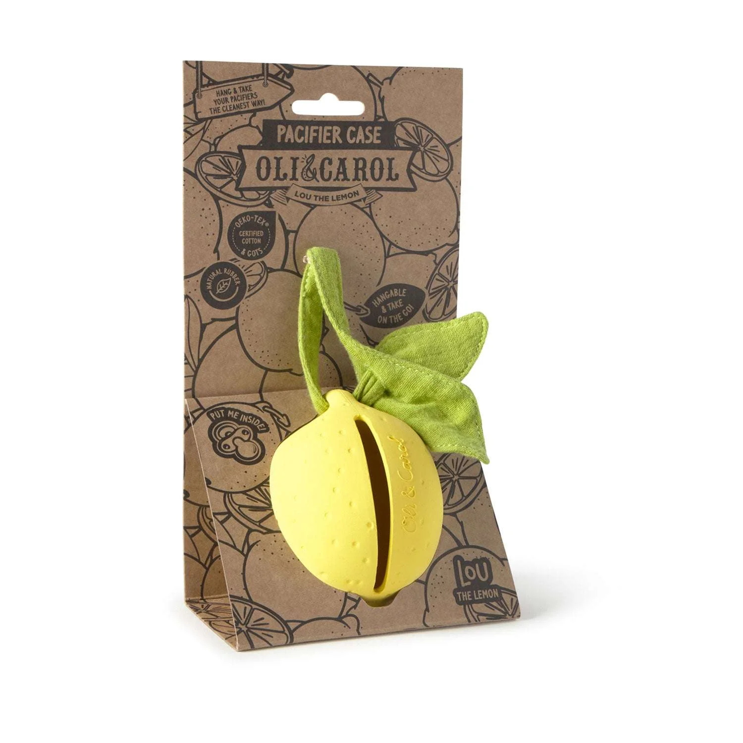 Oli&amp;Carol PORTACHUPETE PACIFIER LOU THE LEMON