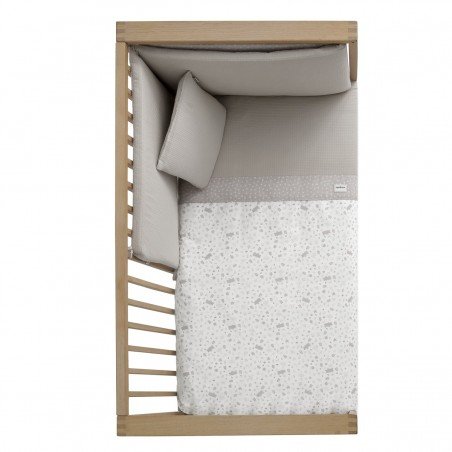 COLCHA+PROTECTOR CUNA 60 ABETE BEIG