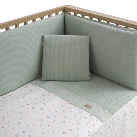 COLCHA+PROTECTOR CUNA 60 ARDI VERDE