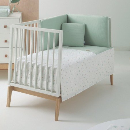 COLCHA+PROTECTOR CUNA 60 ARDI VERDE