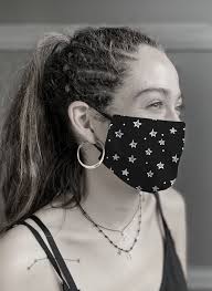 MASCARILLA FULI ESTRELLAS NEGRO TALLA L
