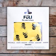 MASCARILLA FULI SKULL AMARILLO TALLA M