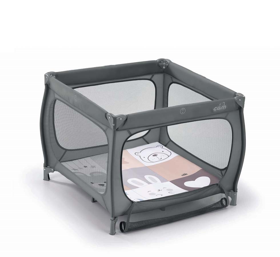 PARQUE PLEGABLE QBOX 96X96CM GRIS