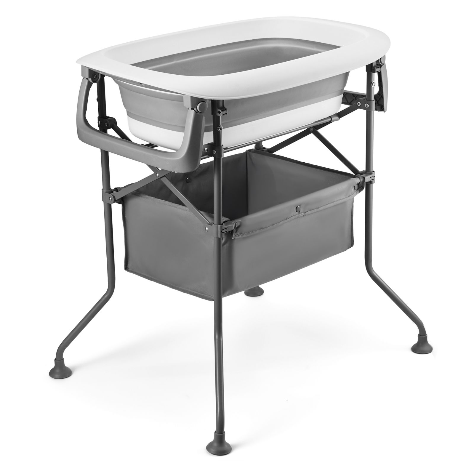 BAÑERA PLEGABLE CON CAMBIADOR BUBLY GRIS