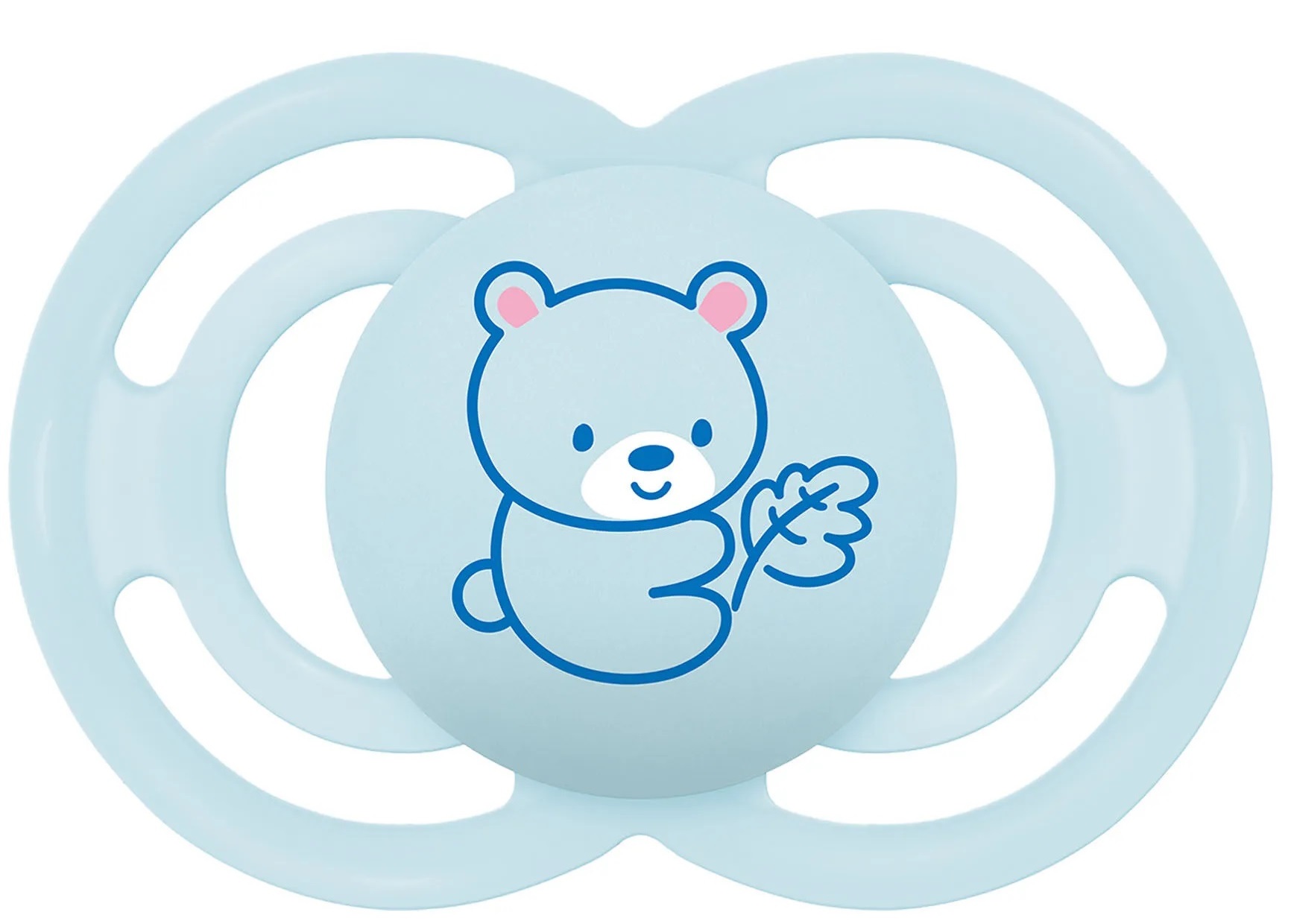 CHUPETE SILICONA PERFECT 6M+ AZUL (2 ud)