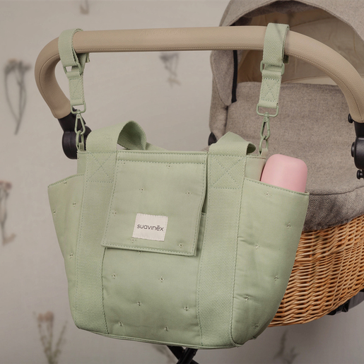BOLSO MATERNIDAD PEQUEÑO POETRY LISO VERDE