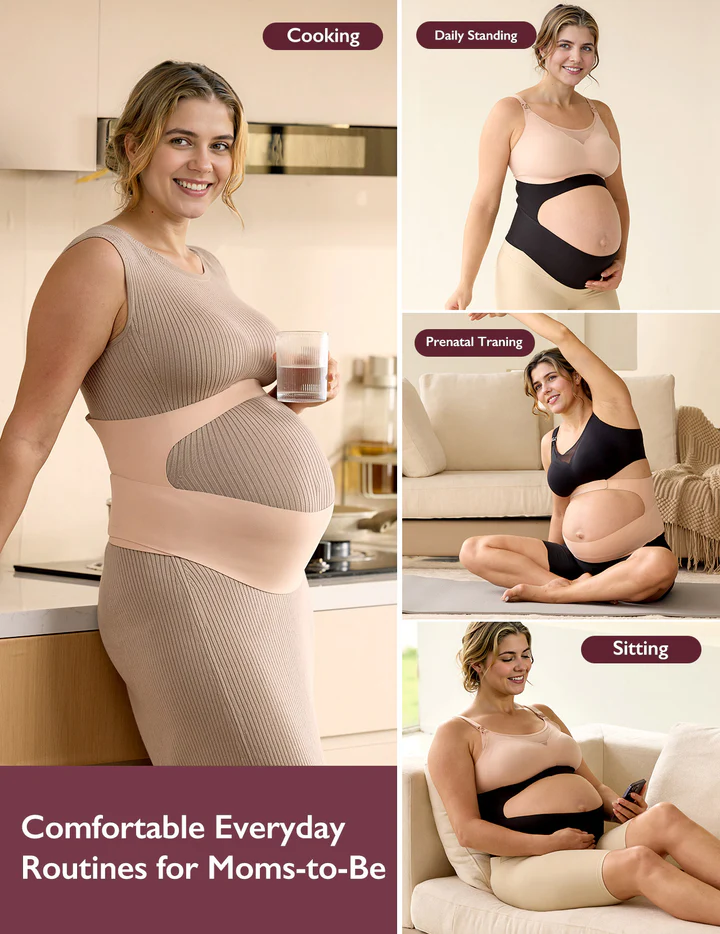 MOMCOZY FAJA DE MATERNIDAD PREPARTO YB001 TALLA-M ROSA