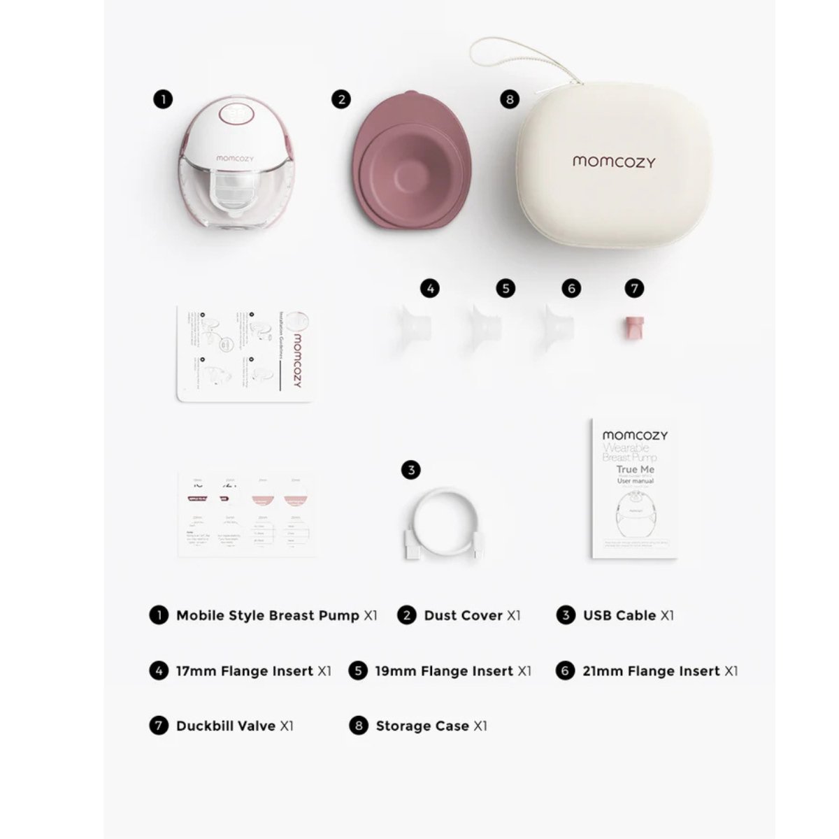 MOMCOZY SACALECHES INDIVIDUAL PORTATIL M6 UNICO GRANATE