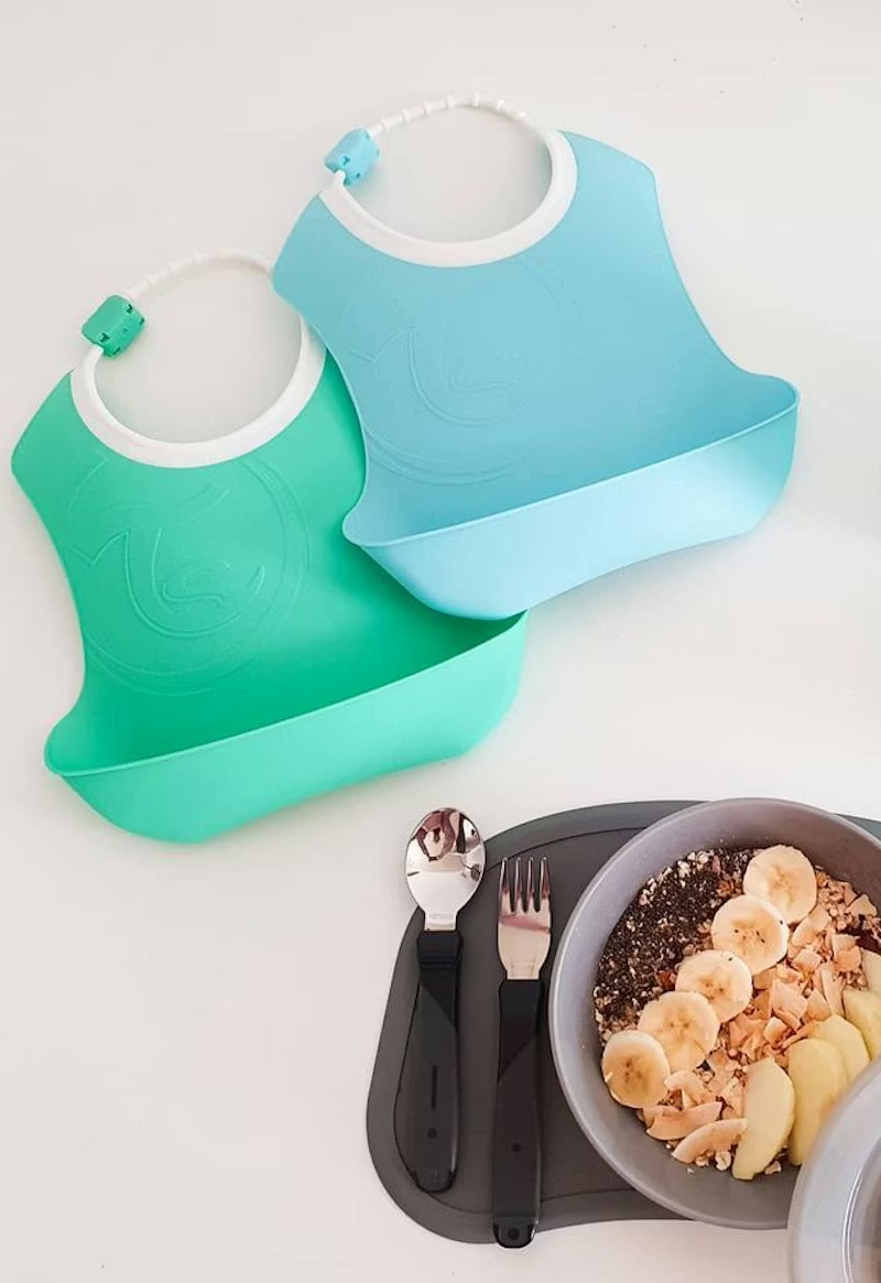 BABERO BIB 4M+ PASTEL AZUL/VERDE