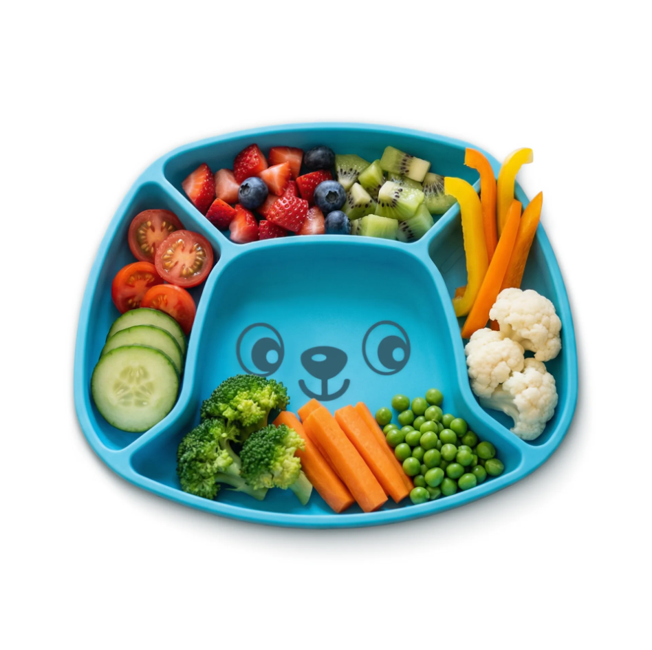 PLATO CON VENTOSA STICK&amp;SNACK SILICONA SURTIDO
