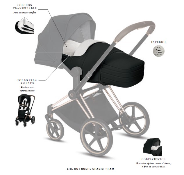 CYBEX CAPAZO LITE PLATINUM DEEP BLACK