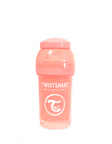 TWISTSHAKE BIBERON 180ML PASTEL CORAL