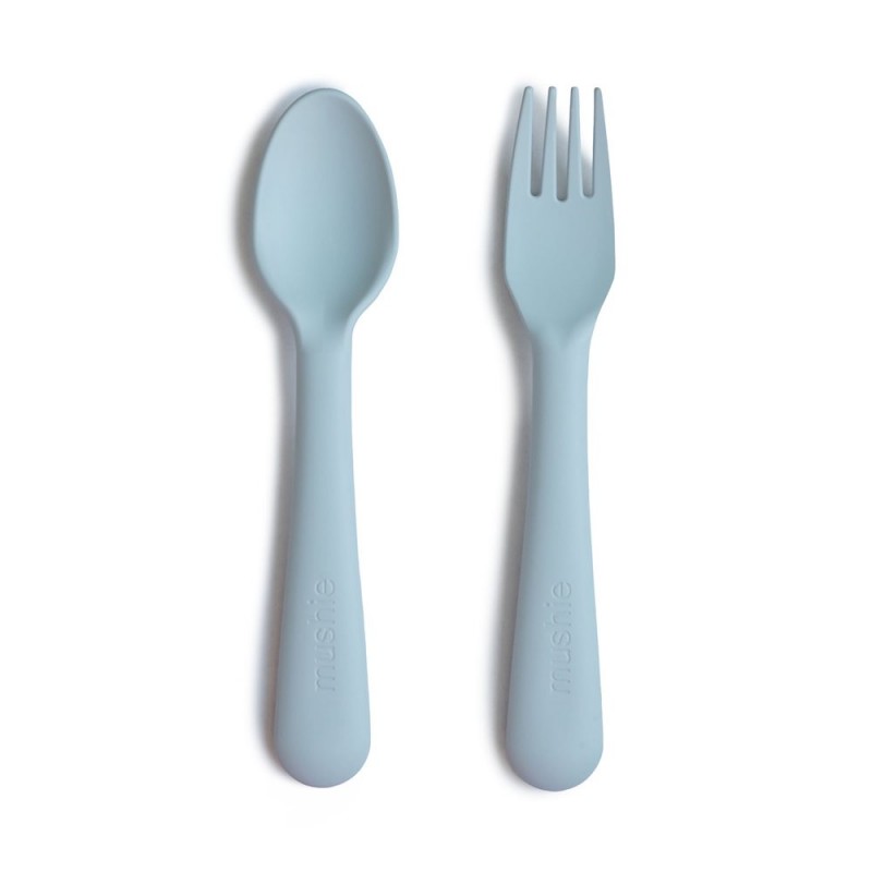 PACK TENEDOR Y CUCHARA SOLID POWDER BLUE