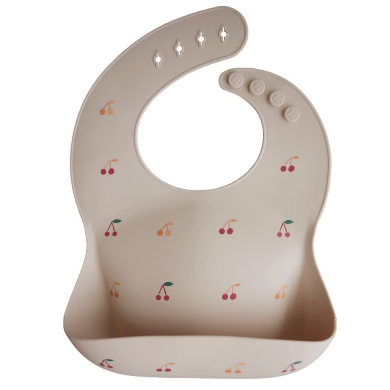 Babero Silicona PRINT Cherries