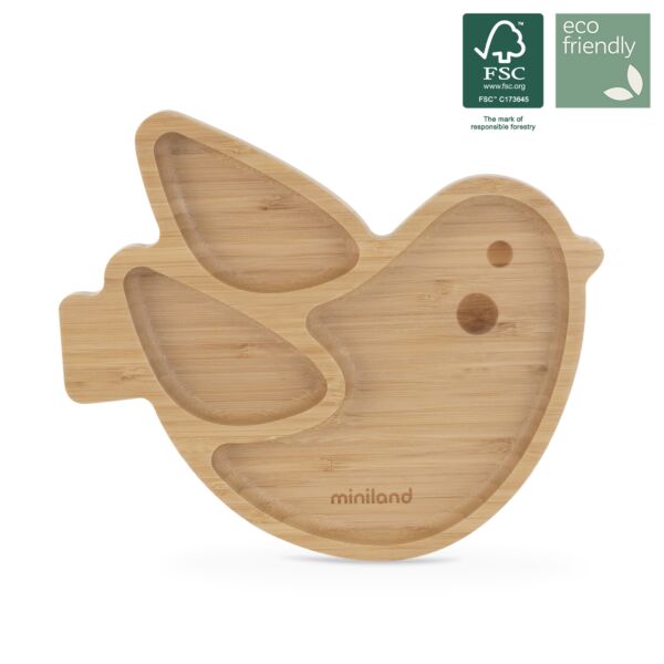 PLATO CON VENTOSA BLW BAMBU CHICK