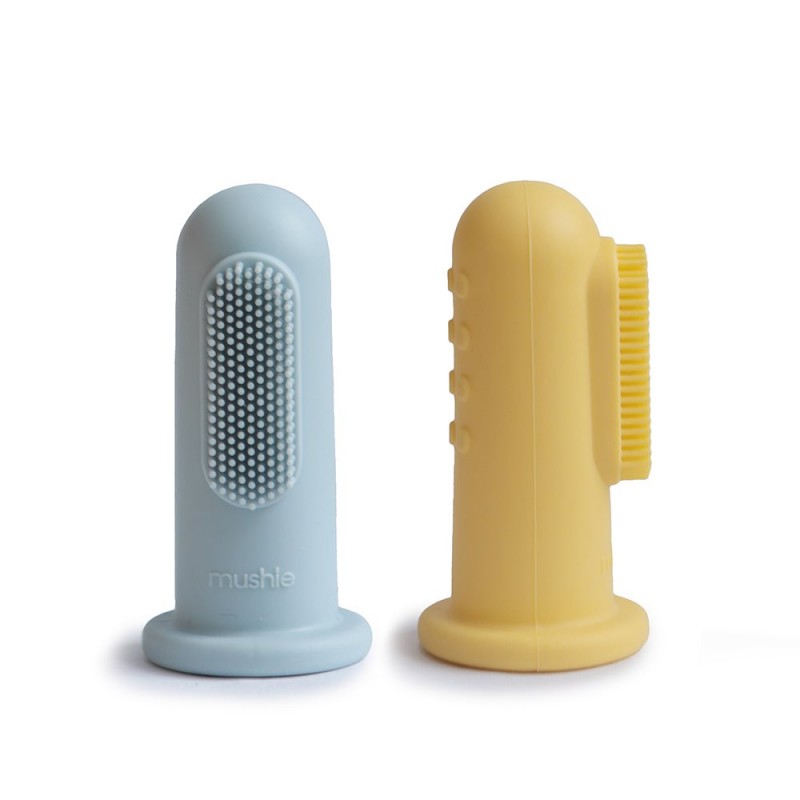 PACK 2 CEPILLOS DE DEDO SOLID POWDER BLUE/DAFFODIL