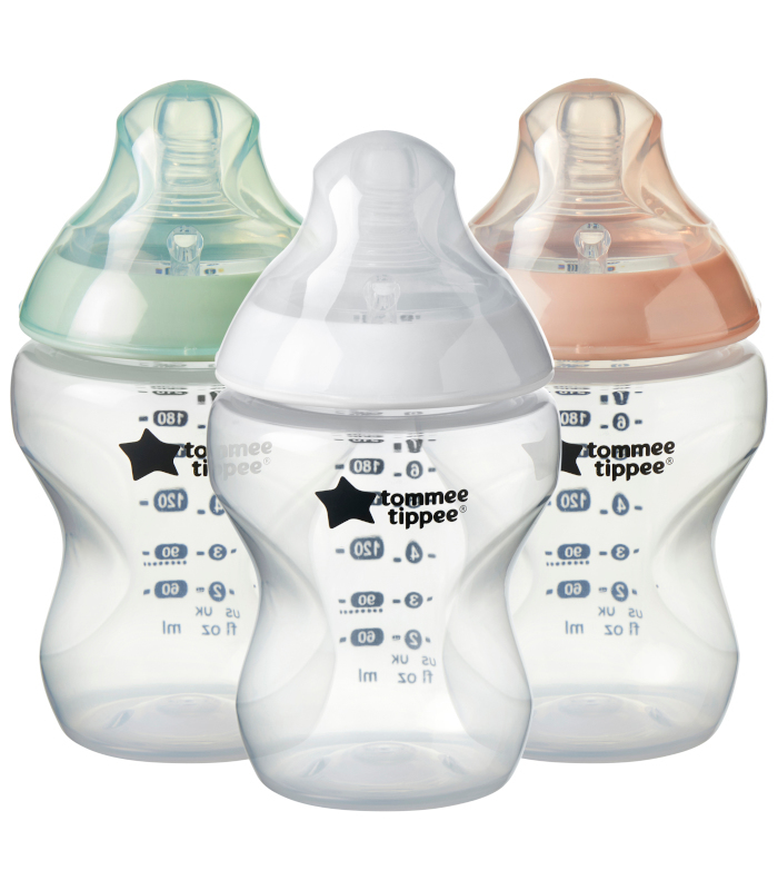 PACK CLOSER TO NATURE 3 BIBERONES 260ML BLANCO/ROSA/VERDE +3M