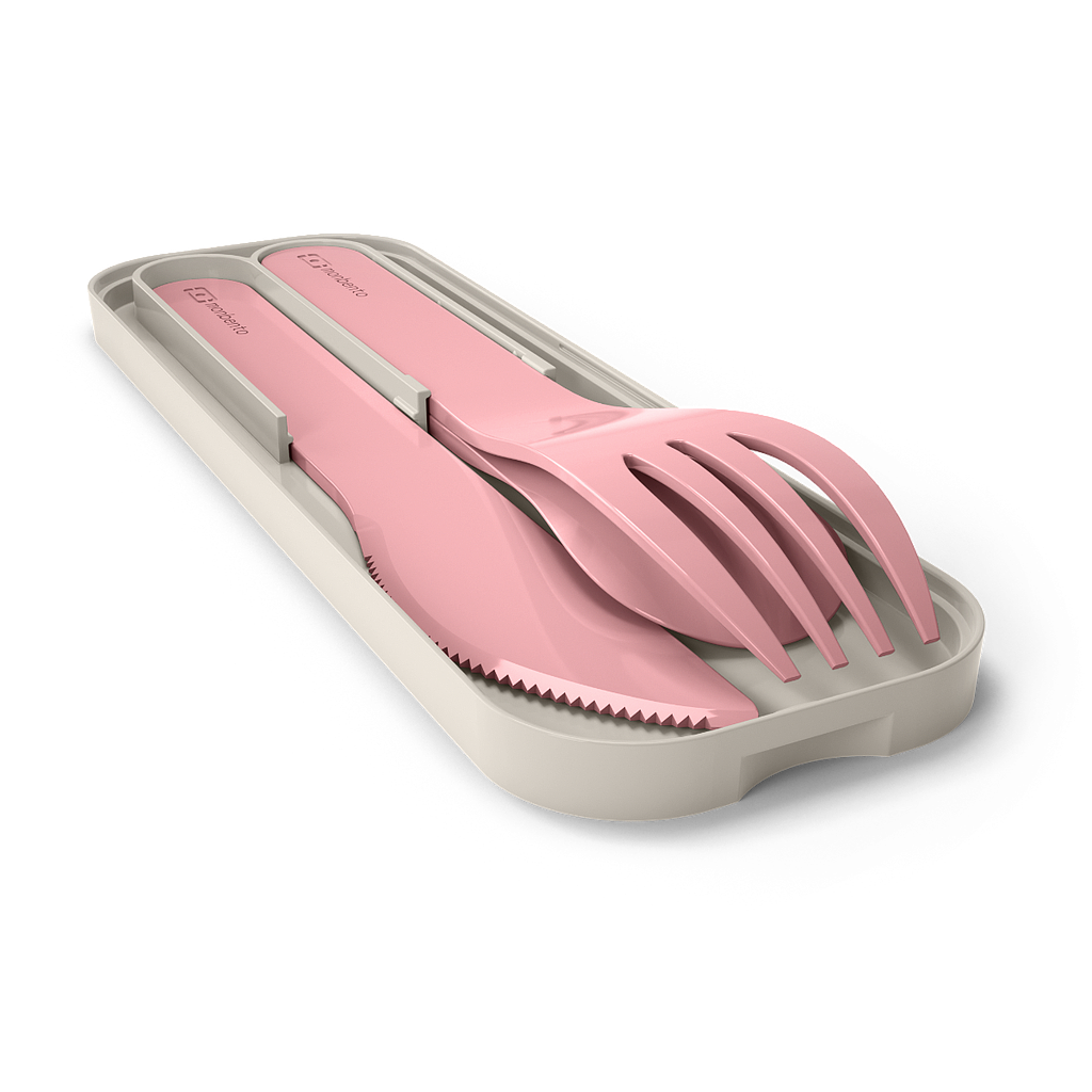 CUBIERTOS MONBENTO ACERO BIO ROSA BLUSH