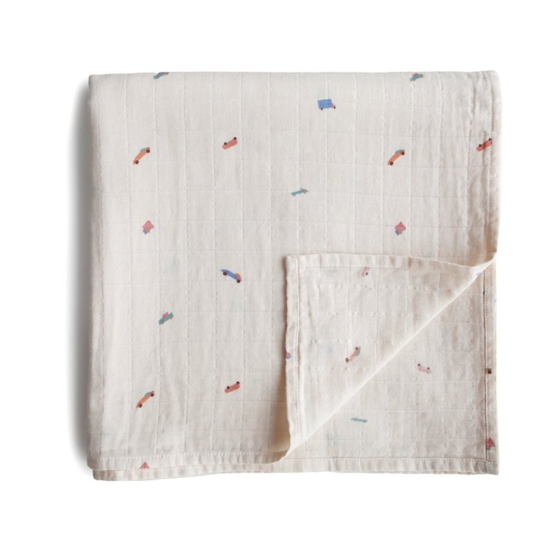 MUSELINA PRINT CARS 120X120 CM