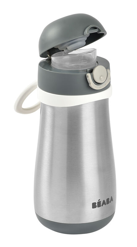 BOTELLA CANTIMPLORA INOX 350ML GRIS MINERAL